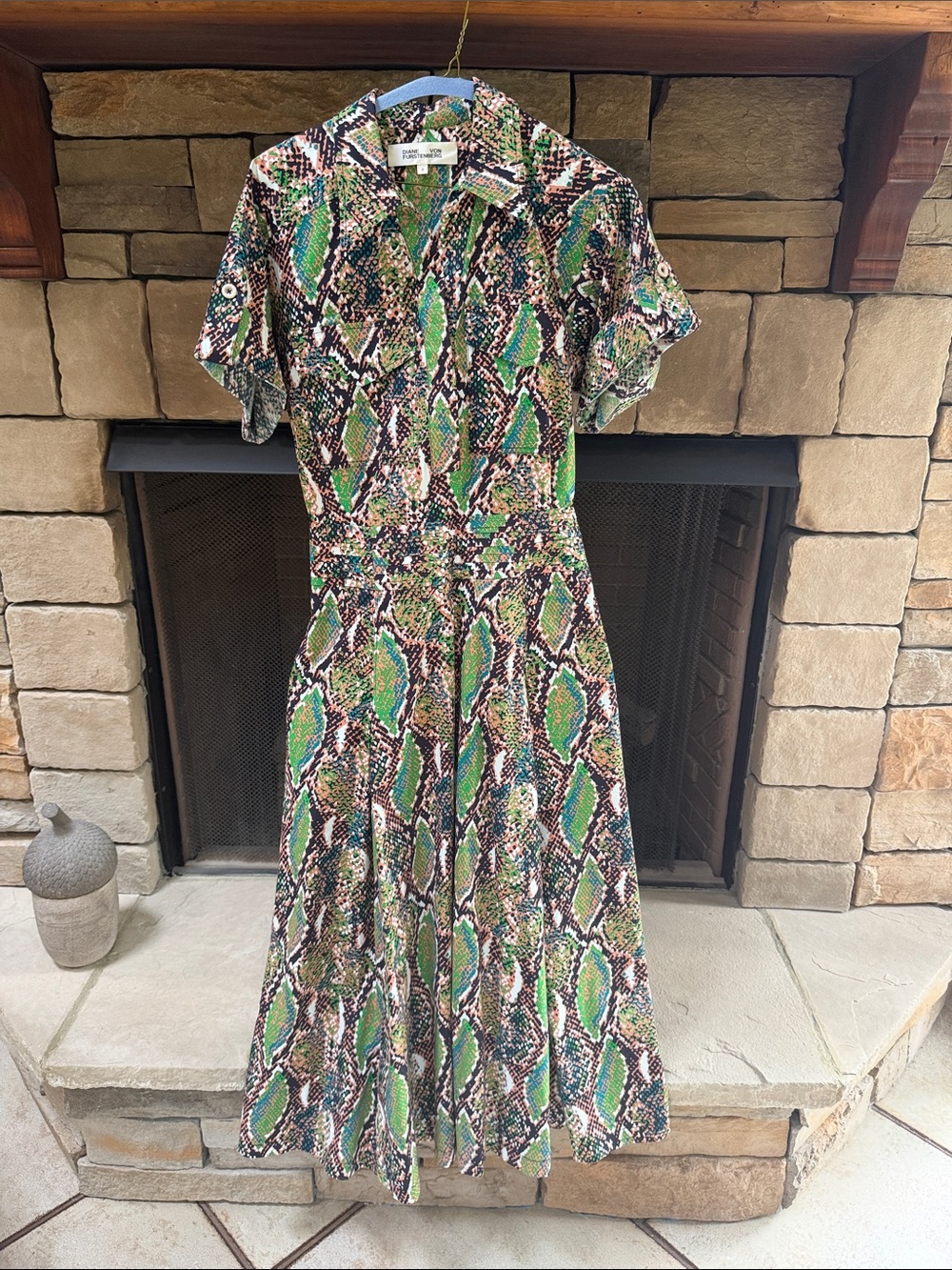 DVF Snakeskin shirt dress